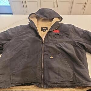 Dickies Mens Sanded Duck Canvas Insulated Jacket, Hoody size 2XL